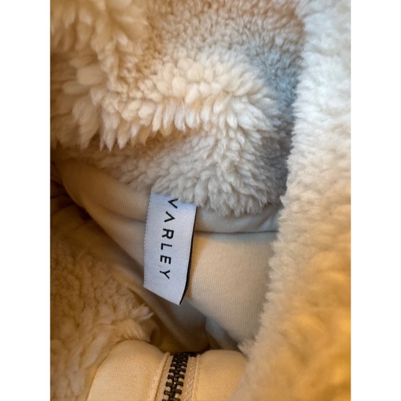 Varley Posey Sherpa Fleece Jacket in Ivory/White - Women's Size L Cozy Luxe - Picture 5 of 6